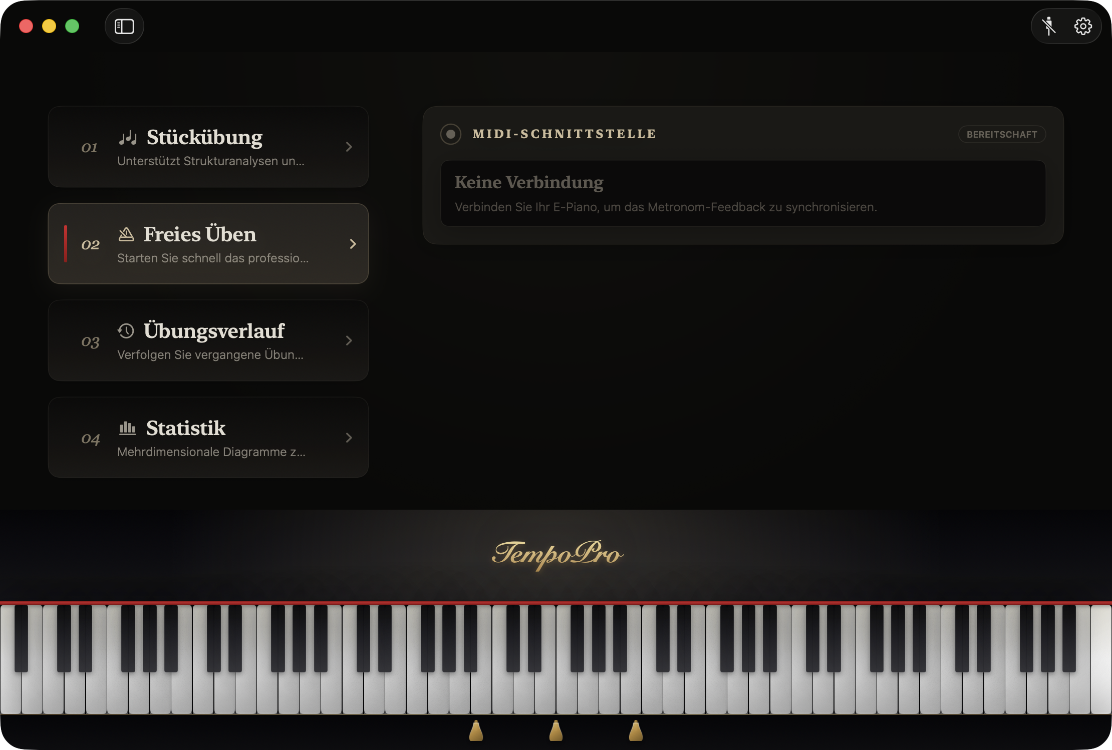 TempoPro MIDI-Auswertung