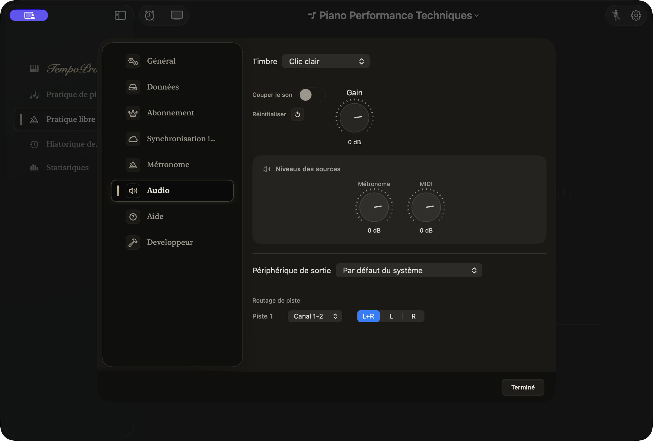 PianoTrace — Audio: Façonnez votre environnement sonore